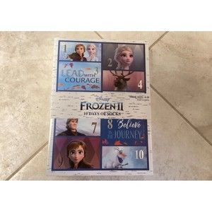 NEW Disney Frozen 2 10 Days of Socks Pairs Sz 6-10.5 10.5-4 4-10 Anna Elsa Olaf